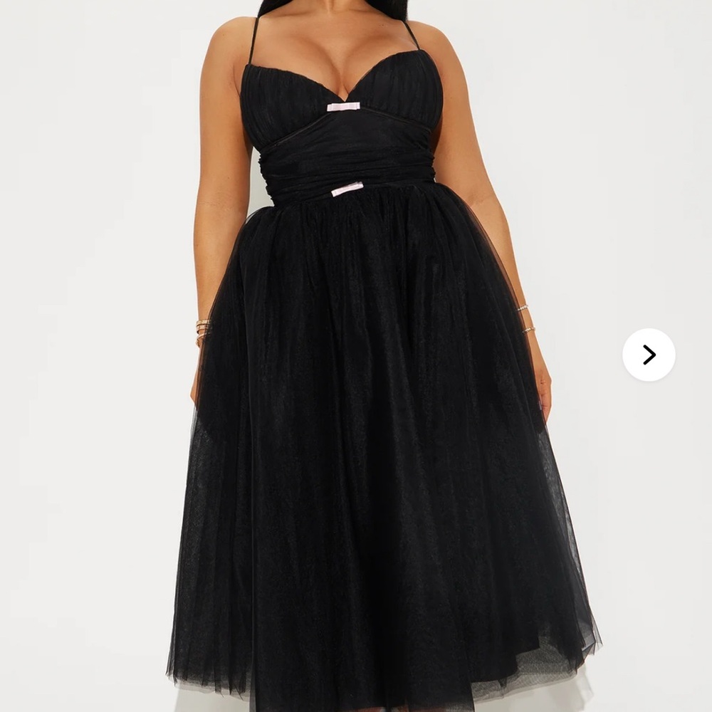 Fashion Nova Black Tulle Prom Dress - Picture 1 of 2